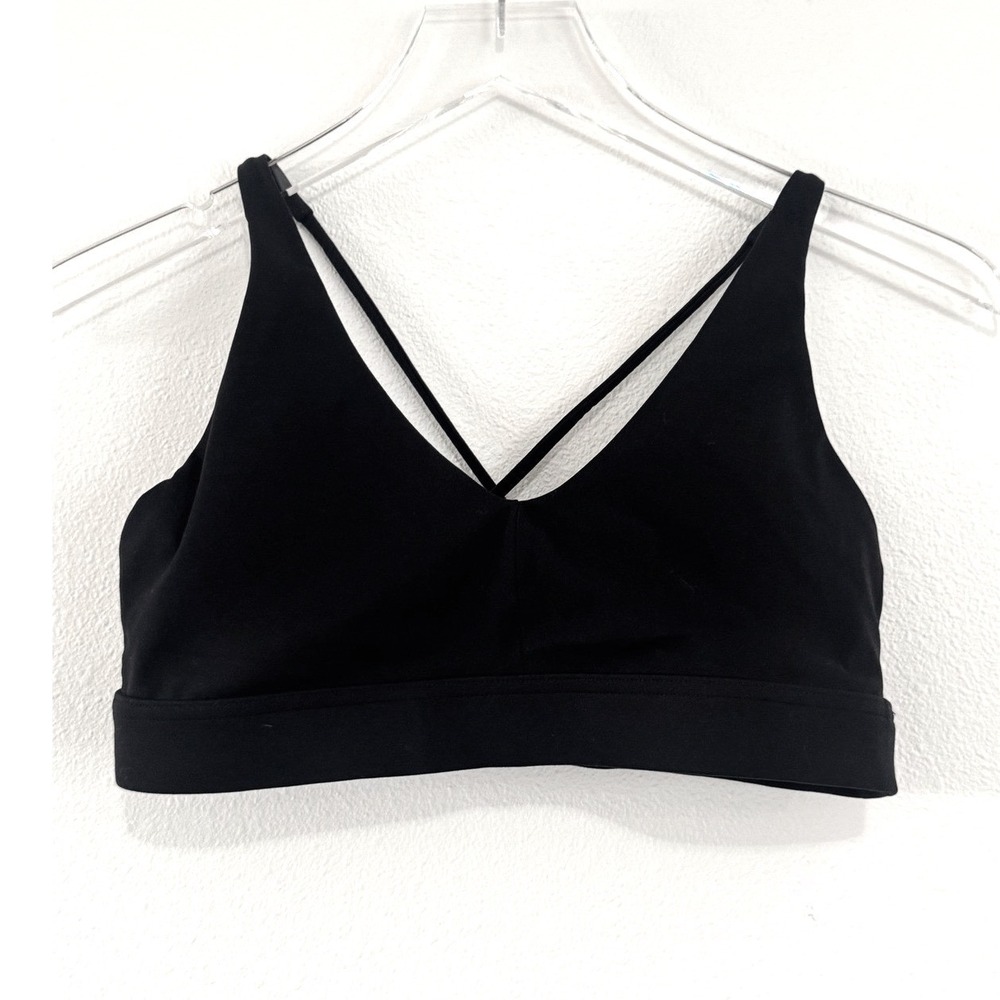 Black V-Neck Bralette with Double Straps